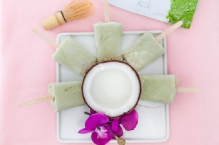 Coconut Matcha Popsicles